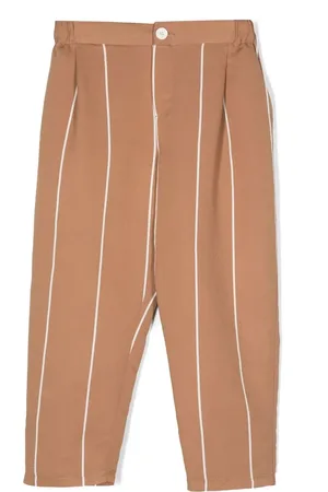 DOUUOD KIDS Pantalones tapered con rayas estampadas