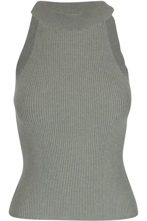 Brunello Cucinelli Top tejido de canalé sin mangas