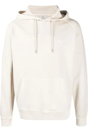 Woolrich Hoodie con logo bordado y cordones