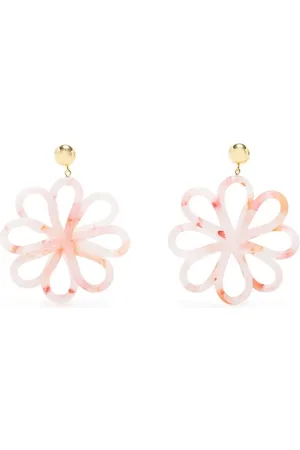 Cult Gaia Aretes oversize con diseño floral