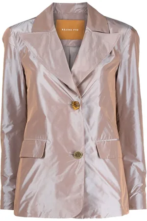 REJINA PYO Blazer con botones y efecto tornasolado