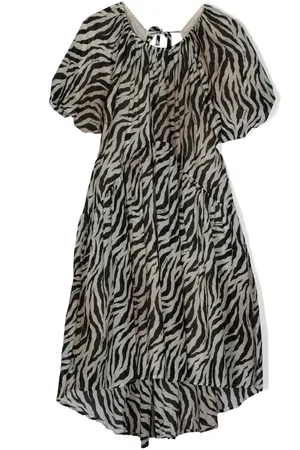 Pinko Vestido con estampado de cebra y aberturas