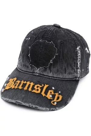 MARTINE ROSE Embroidered-slogan distressed baseball cap