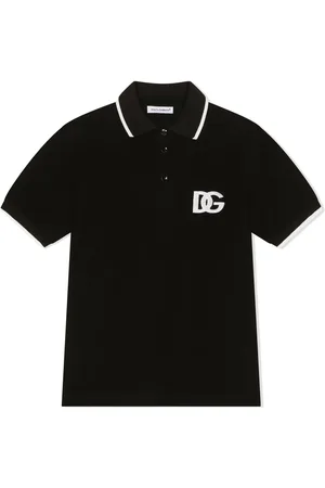 Dolce & Gabbana Playera tipo polo de piqué con logo DG