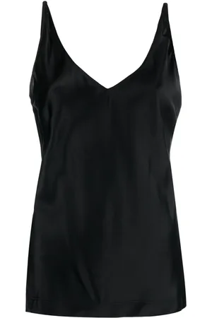 Dorothee Schumacher Top de seda stretch con cuello en V