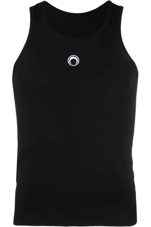 Marine Serre Camiseta con logo bordado