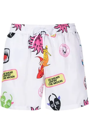 GCDS Shorts de playa con estampado gráfico