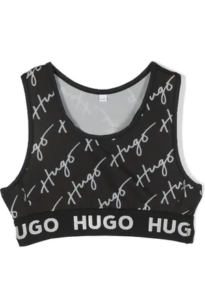 HUGO BOSS Top corto con logo estampado