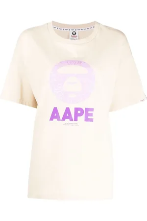 A Bathing Ape Playera con logo estampado