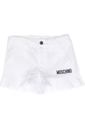 Moschino Shorts con peplum y logo estampado