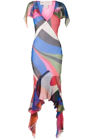 Puccini Vestido de seda con estampado Goccia