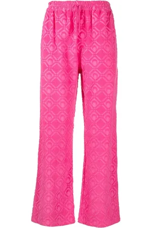 Marine Serre Pants con motivo de luna en jacquard
