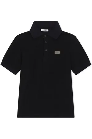Dolce & Gabbana Playera tipo polo con etiqueta del logo