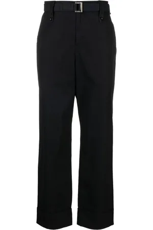 SACAI Pantalones anchos con cinturón
