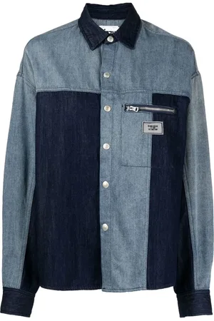 Izzue Camisa de mezclilla con paneles