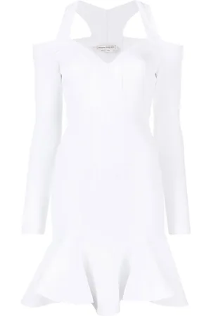Alexander McQueen Vestido corto con cuello en V