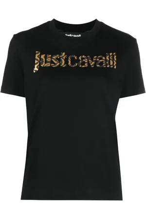 Roberto Cavalli Playera con logo estampado