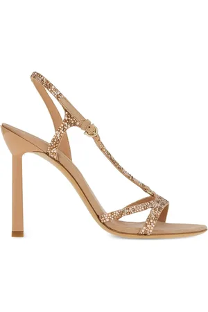 Salvatore Ferragamo Sandalias Gancini con detalles de cristal y tacón de 105mm