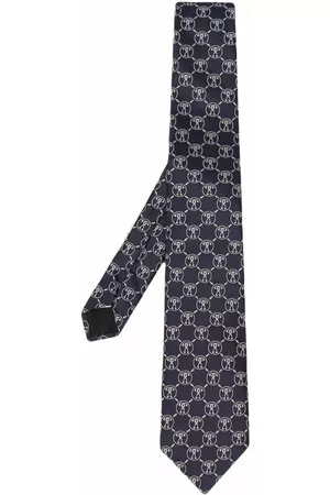 Moschino Corbata de seda con monograma estampado