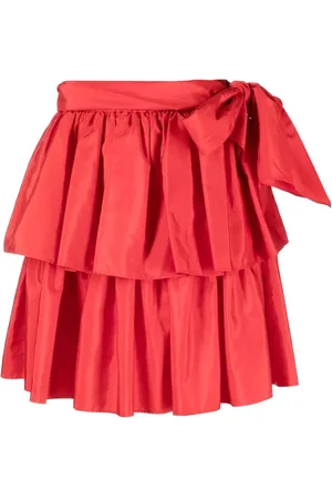Saint Laurent Falda corta con detalle de moño