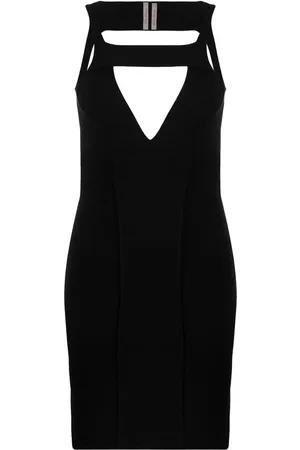 Rick Owens Vestido corto Sling con aberturas