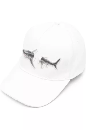 Palm Angels Embroidered shark cotton cap