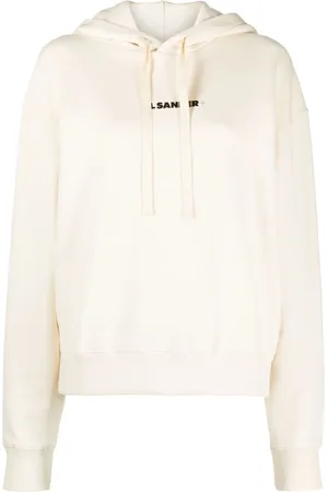 Jil Sander Hoodie con logo estampado y cordones