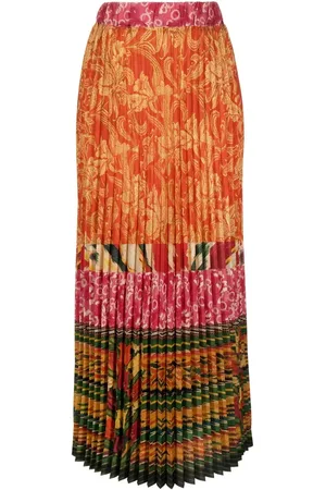 PIERRE-LOUIS MASCIA Falda midi con detalle plisado