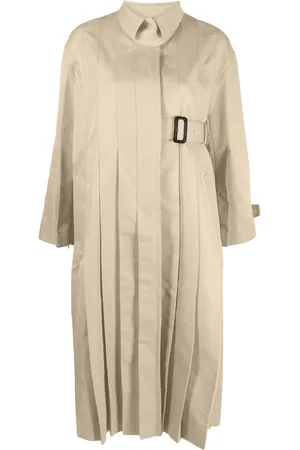 SACAI Gabardina asimétrica plisada