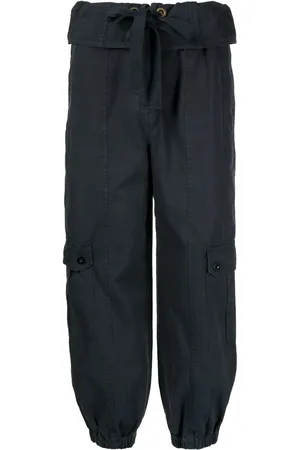 ULLA JOHNSON Pants ajustados con cordones en la pretina