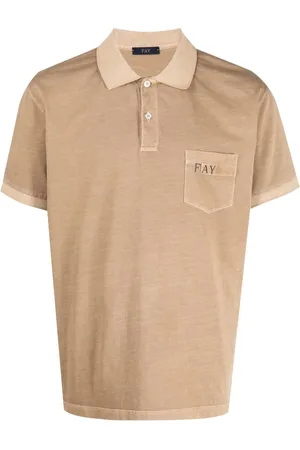 FAY Playera tipo polo con bolsillo de parche