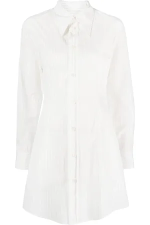 Maison Margiela Vestido camisero con motivo de rayas