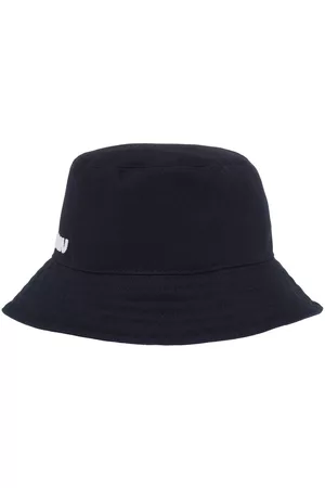 Miu Miu Mujer Sombreros - Drill logo-embroidered bucket hat