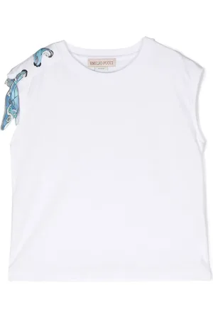 PUCCI Junior Playera con detalle de pañuelo