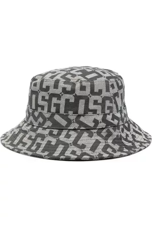 GCDS Mujer Sombreros - Two-tone monogram jacquard bucket hat