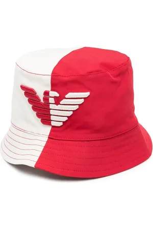 Emporio Armani Sombrero con logo bordado y diseño color block