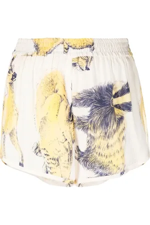 Stella McCartney Shorts deportivos con estampado de fauna