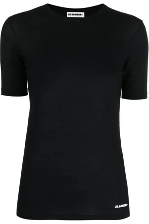 Jil Sander Playera con logo estampado en el dobladillo