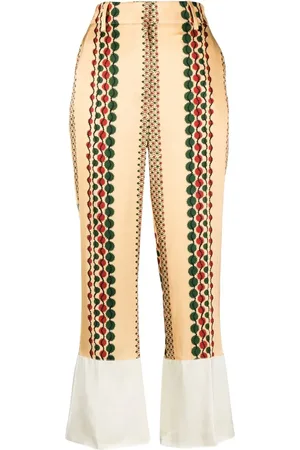 WALES BONNER Pantalones capri con estampado abstracto