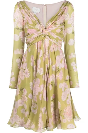 Giambattista Valli Vestido de seda con estampado floral