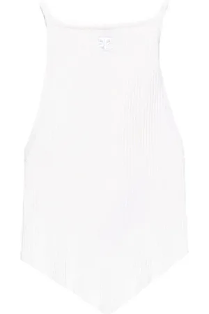 Courrèges Camiseta tejida de canalé Pointy