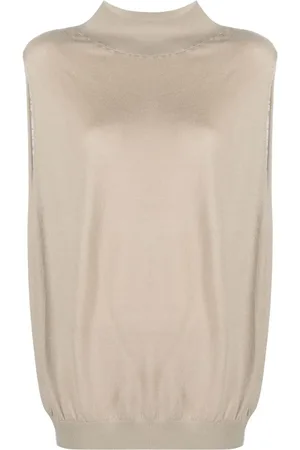 Frenckenberger Top tejido con cuello de tortuga