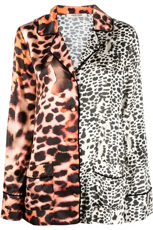 Roberto Cavalli Sobrecamisa con animal print