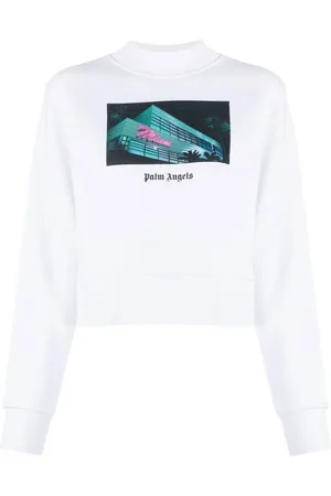 Palm Angels Sudadera corta con estampado gráfico