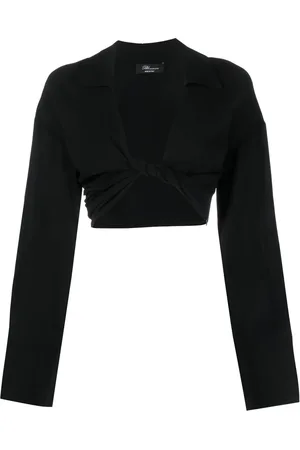 BLUMARINE Top corto con detalle retorcido