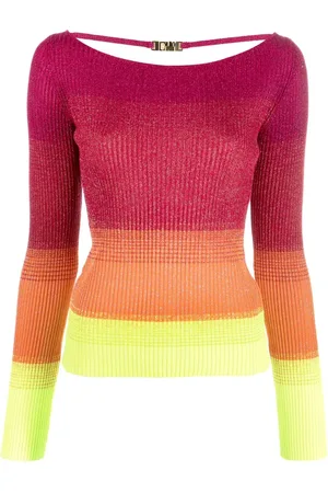 GCDS Suéter de canalé con diseño color block