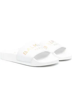 Balmain Flip flops con logo estampado