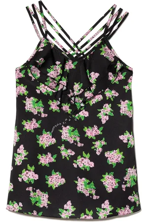 Natasha Zinko Vestido con motivo floral pixelado
