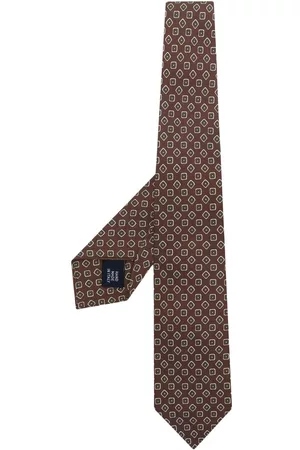Ralph Lauren Hombre Corbatas - Geometric-pattern-print silk tie