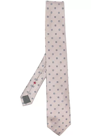 Brunello Cucinelli Hombre Corbatas - Embroidered-design silk tie